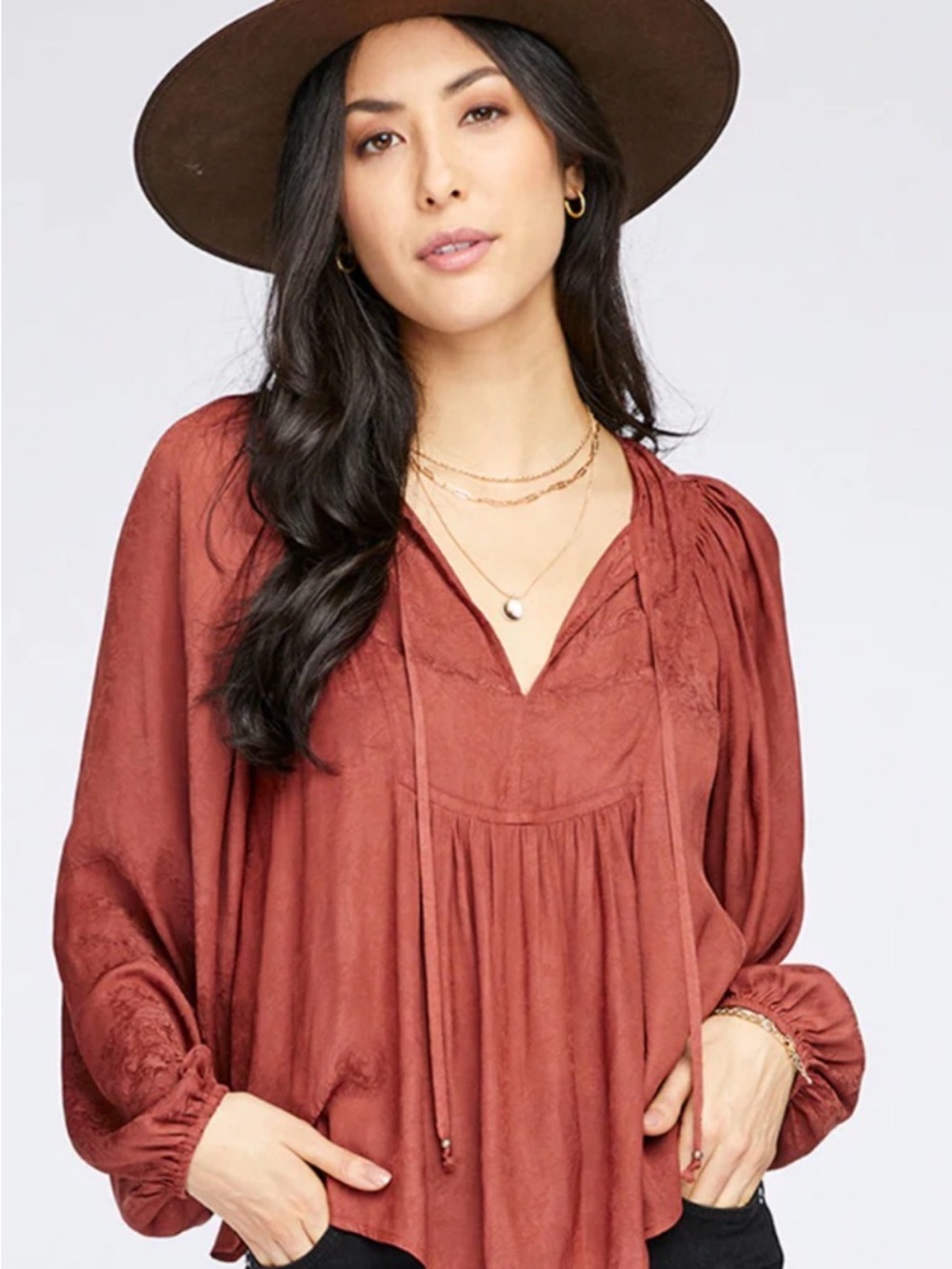 Gentle Fawn Cierra Blouse in Rust Red